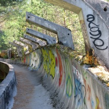 Remains of the Olympic bobsled track